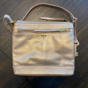 Shimmery Gold Fossil crossbody